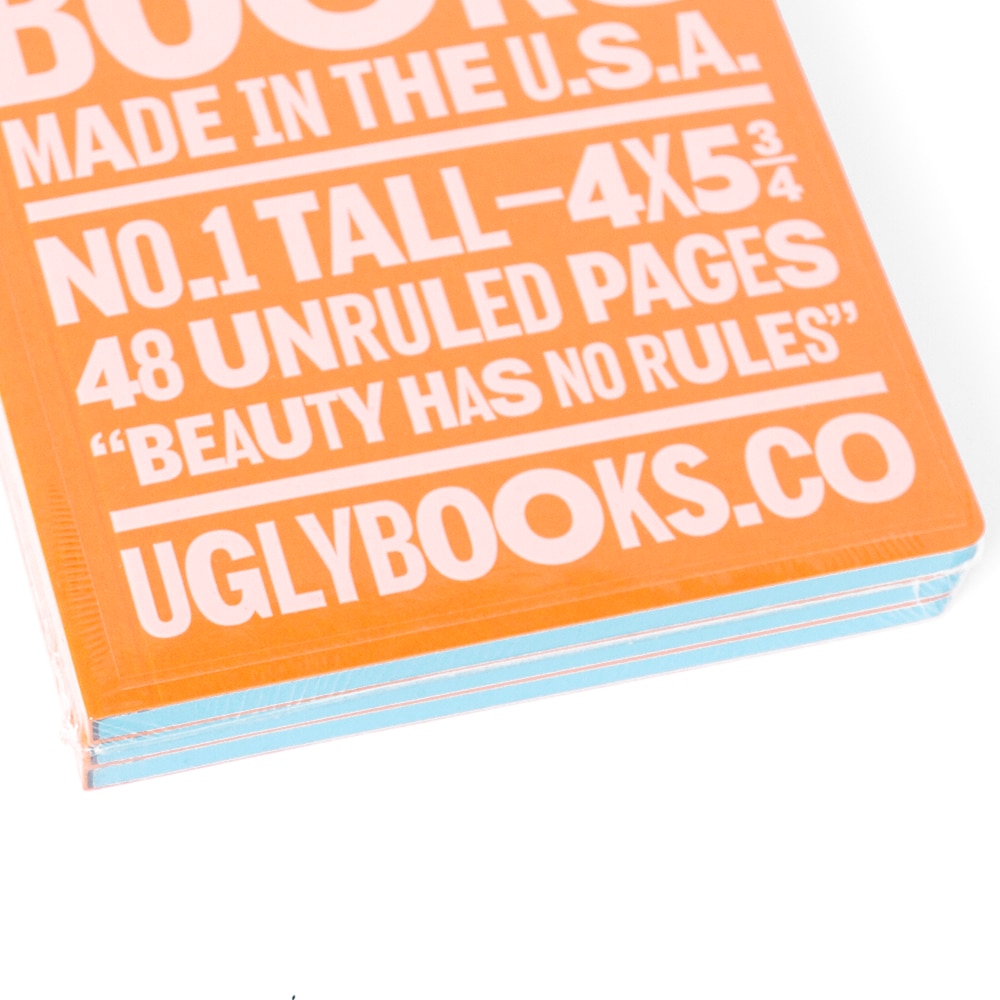 Memo & Notebooks, Art & School, 4"x5.75", Uglybooks, #1, Perfect Bound, Book, 3 Pack, Backstroke, 963741